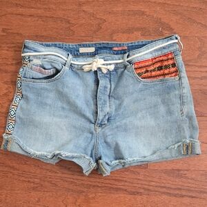 Pilcro By Anthropologie Signature High Rise Denim Shorts
